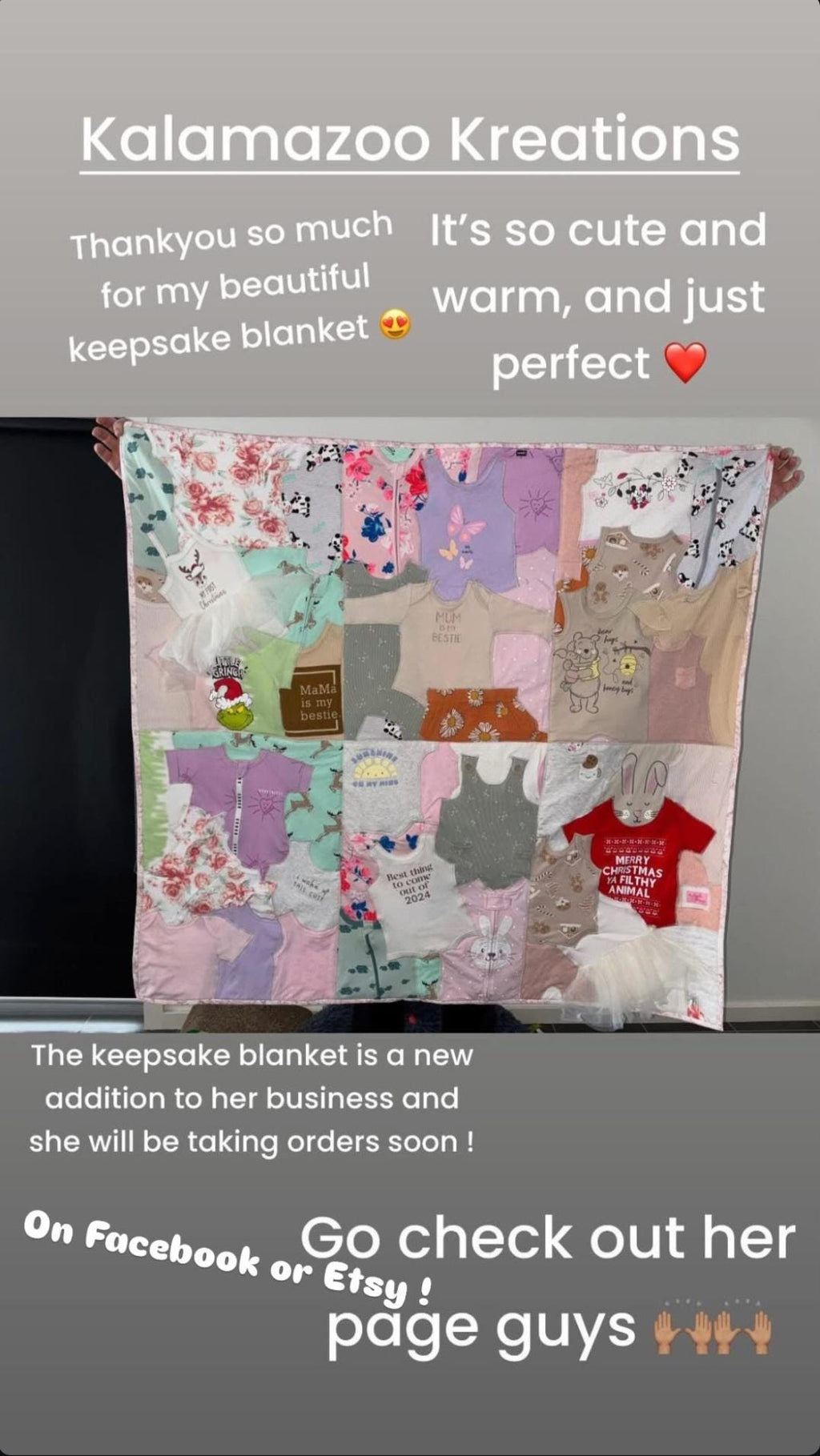 Memory Quilt - Full Outfit Design - Non-refundable Deposit Only