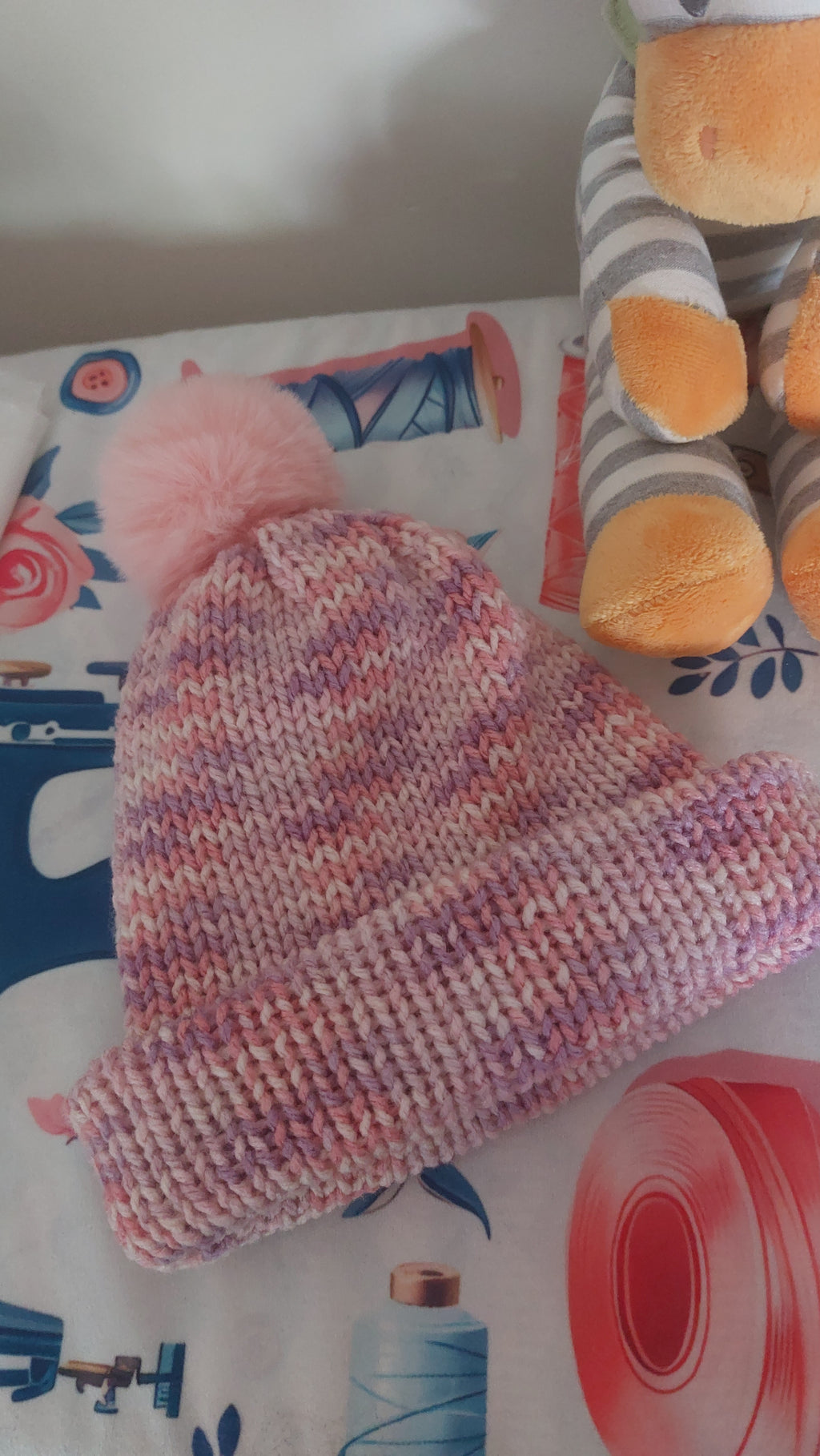 Children's Beanie with Foldable Brim