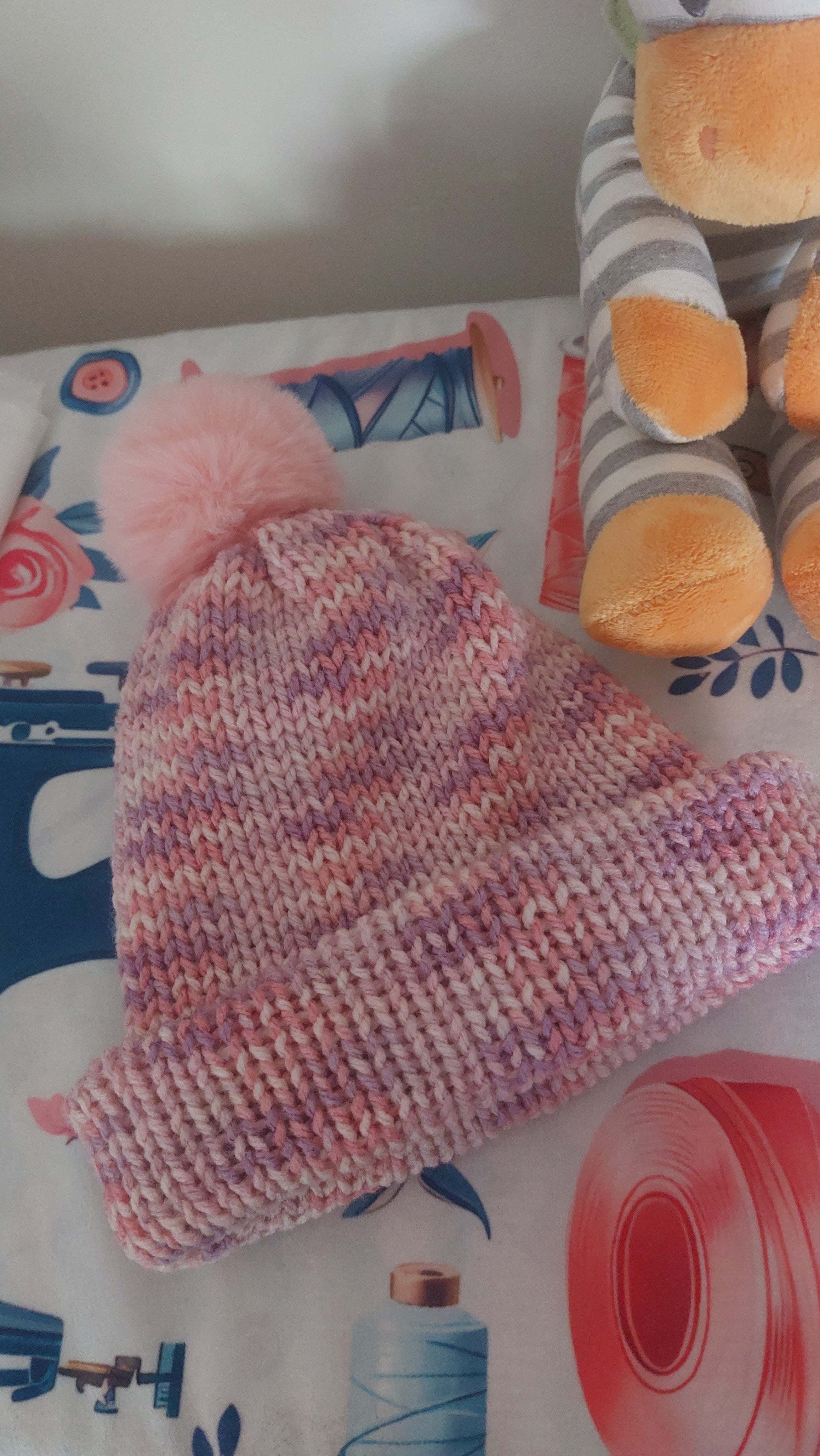Children's Beanie with Foldable Brim