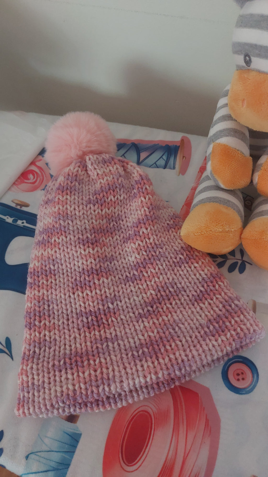 Children's Beanie with Foldable Brim