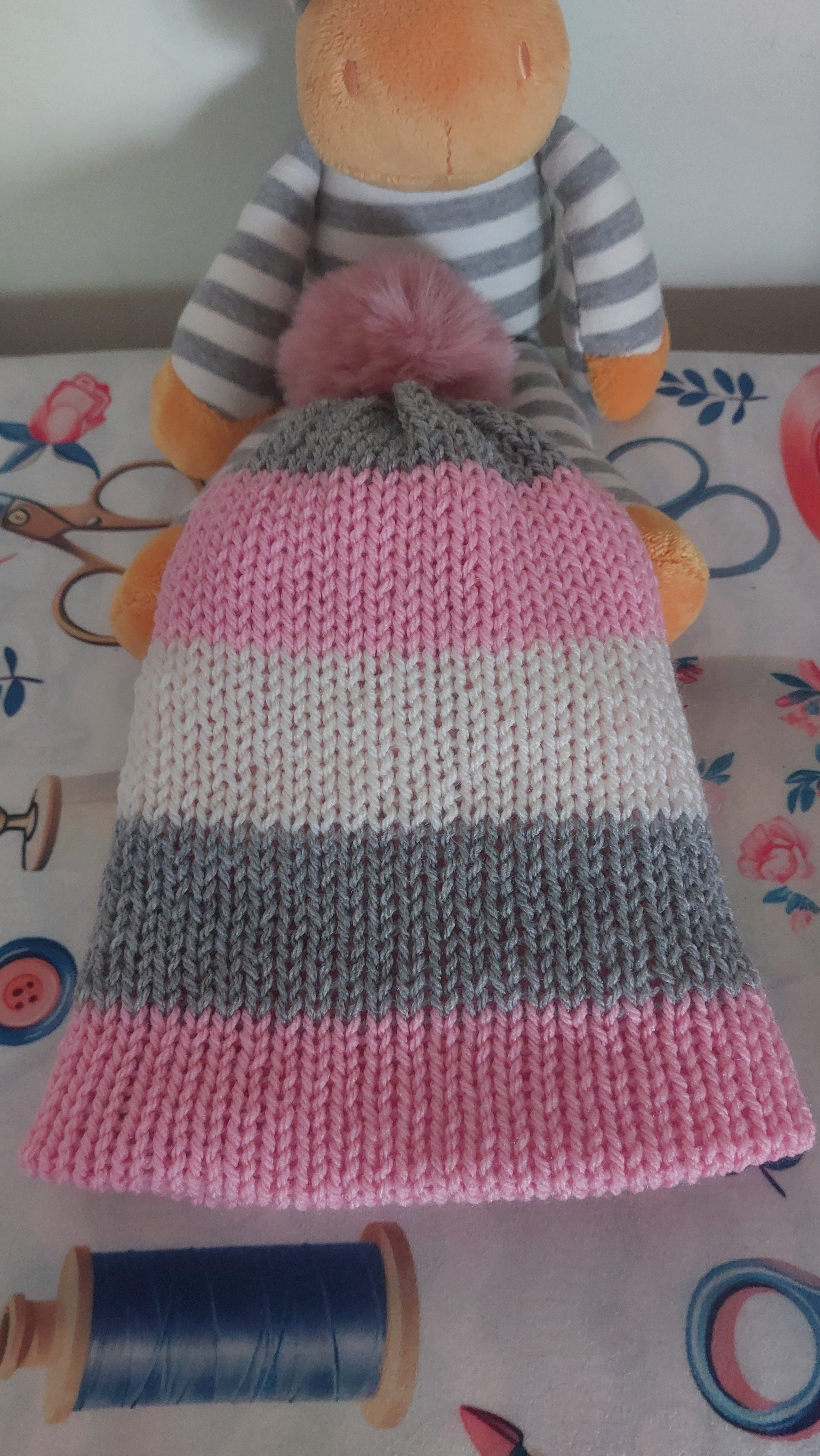 Children's Beanie with Foldable Brim
