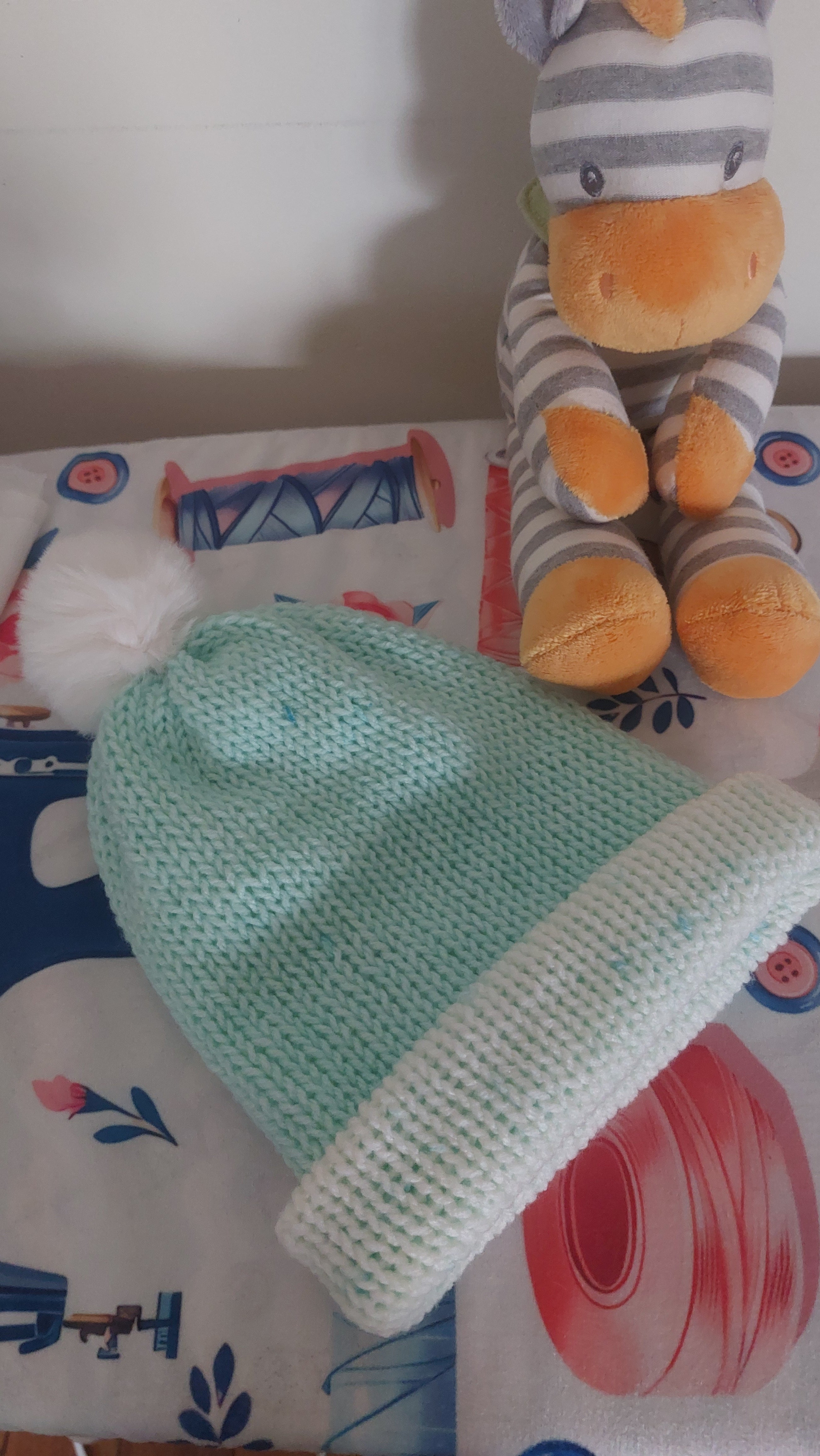 Children's Beanie with Foldable Brim