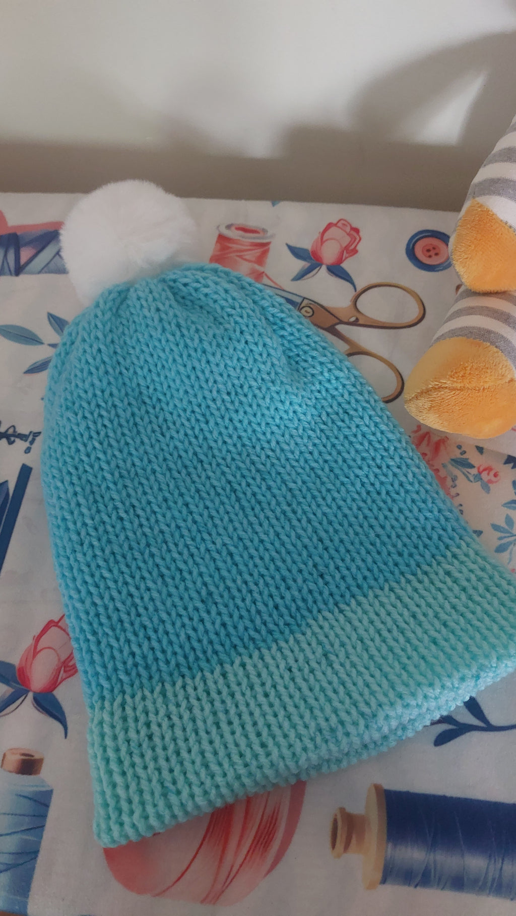 Children's Beanie with Foldable Brim