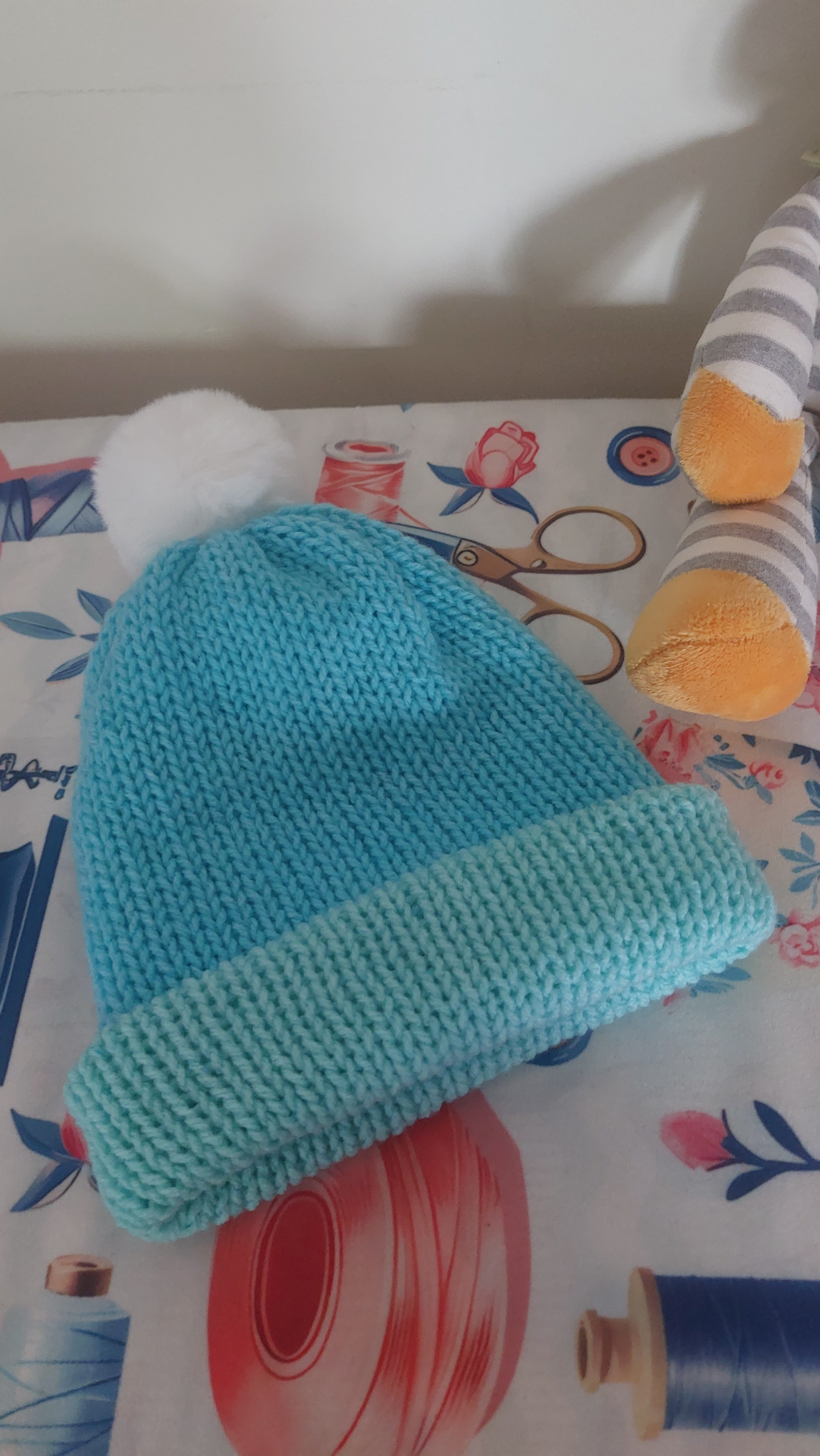 Children's Beanie with Foldable Brim