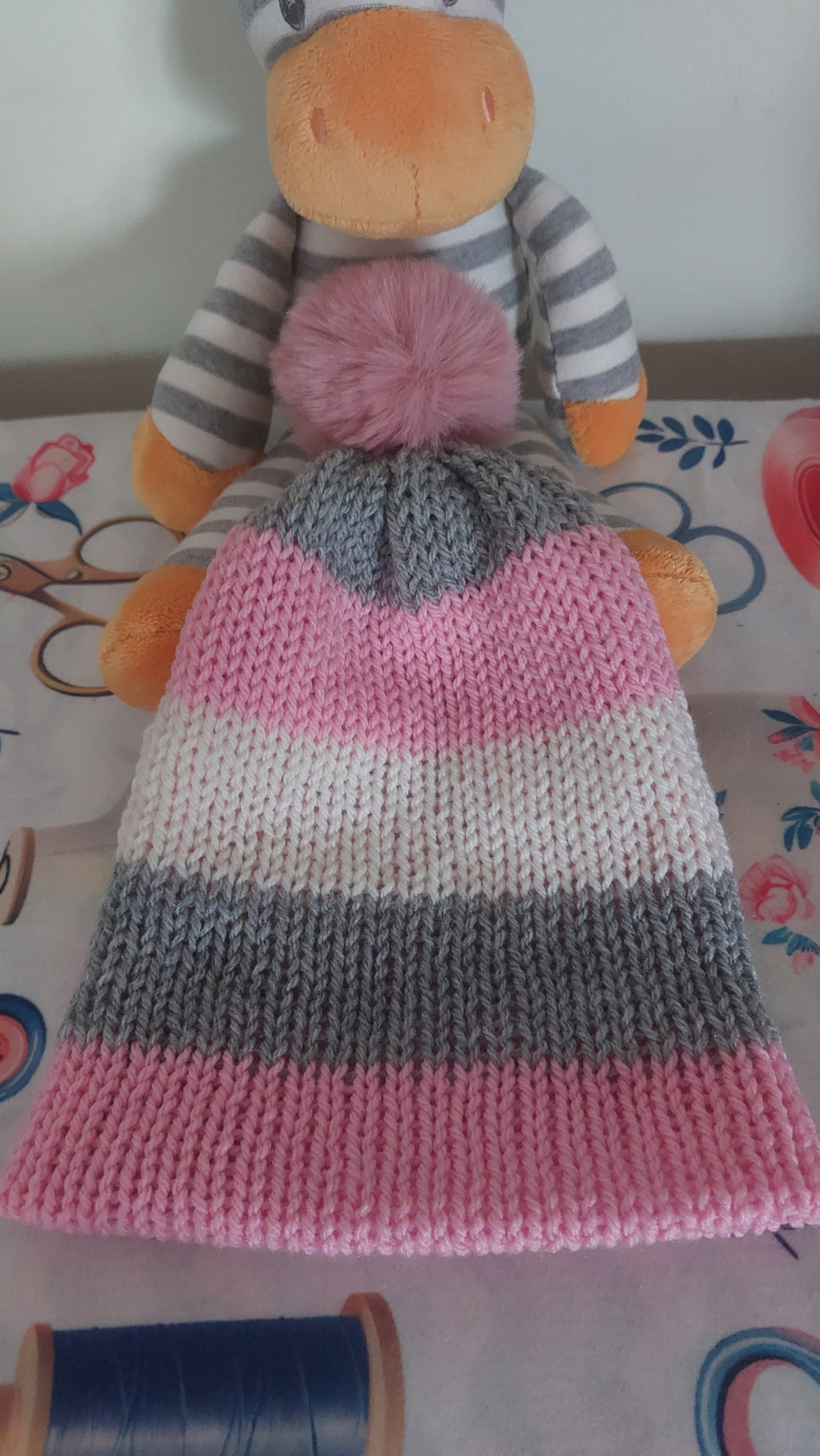 Children's Beanie with Foldable Brim